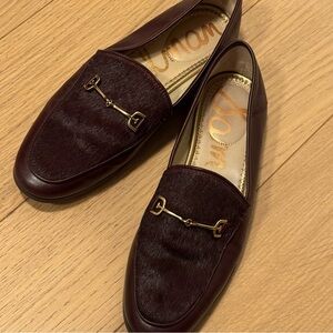 Sam Edelman Loraine Loafer Burgundy Leather/ Calf Hair
